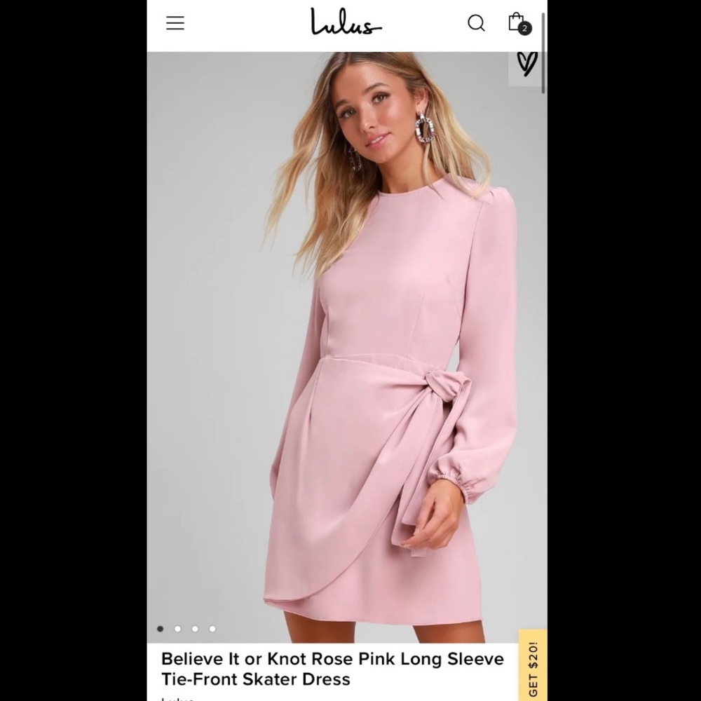 Lulu’s Pink Wrap Dress